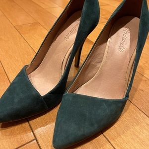 Madewell Green Suede Heels